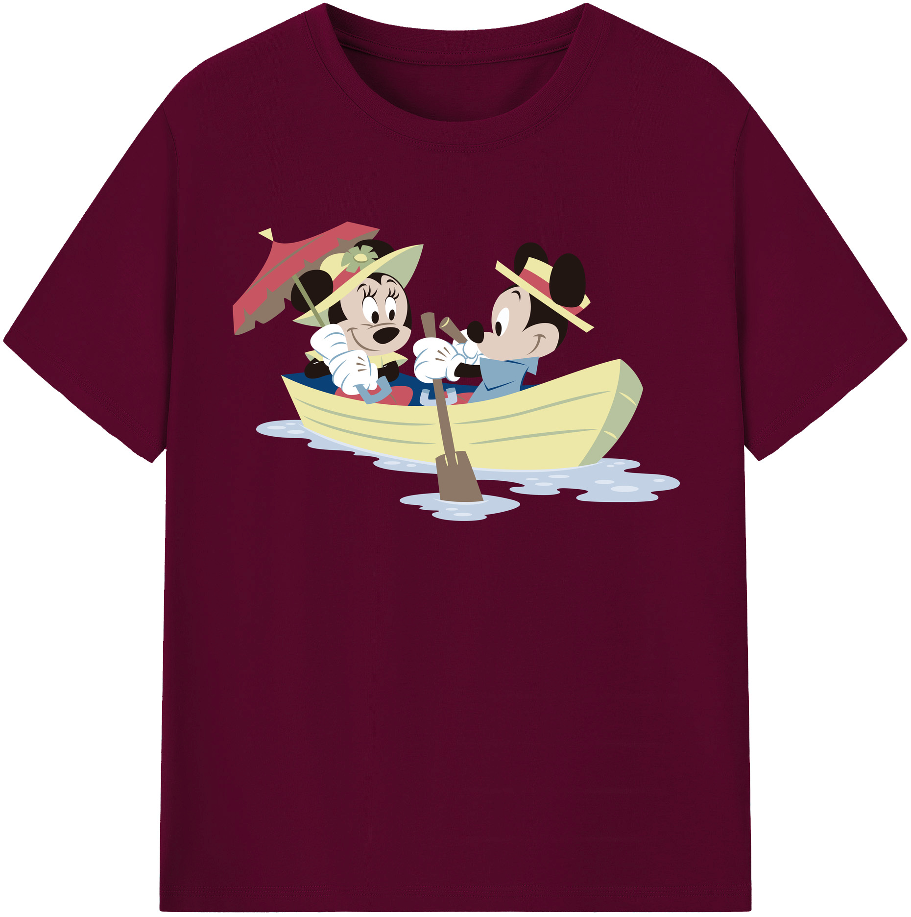 （画像用） ミッキーマウス Mickey Mouse レディースカジュアルプリントTシャツ（綿100％）